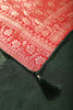 Red Color Banarasi Woven Tussar Silk Saree