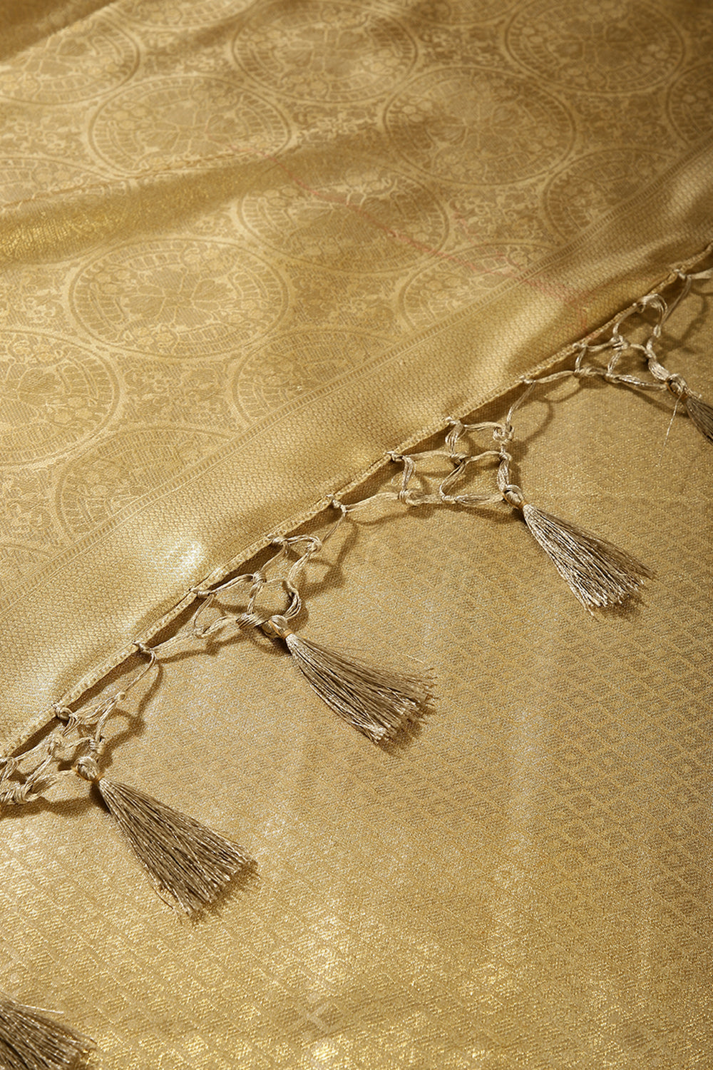 Gold Color Silk Resham and Zari Woven Saree