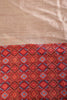 Beige Printed Tussar Silk Saree