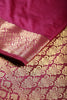 Mulberry Colour Silk Woven Saree