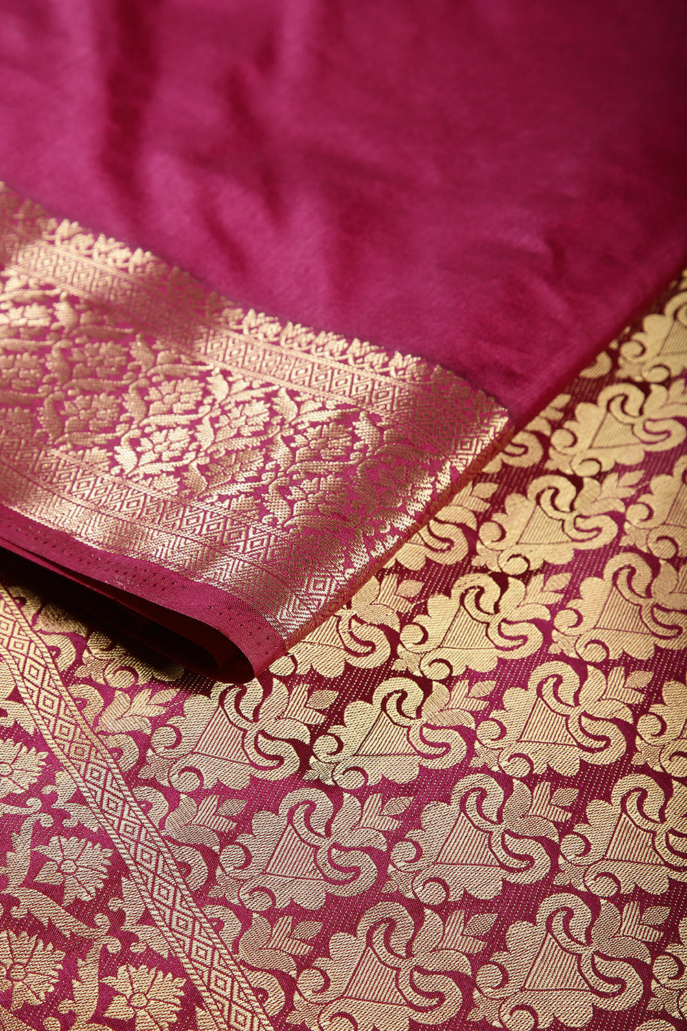 Mulberry Colour Silk Woven Saree