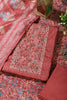 Maroon Chanderi Silk Mirror & Resham worked Unstitched Suit