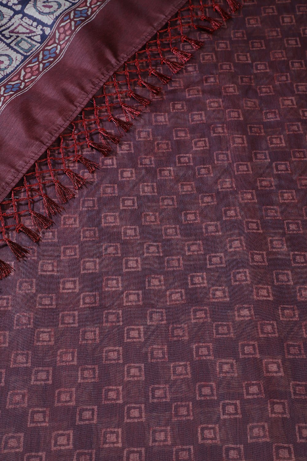 Navy Cotton Silk Printed Saree