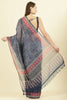 Navy Bandhani Printed Cotton Saree