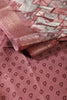 Dark Mauve Colour Cotton Silk Abstract Printed Saree