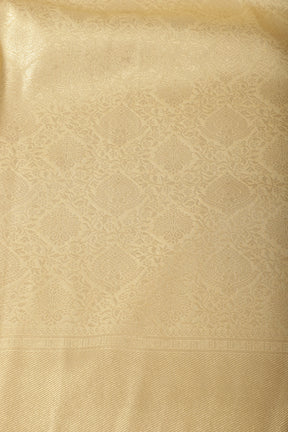 Beige Soft Silk Zari Woven Saree