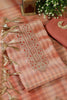 Peach Tissue Silk Zari And Resham Embroidered Unstitched Suit Material