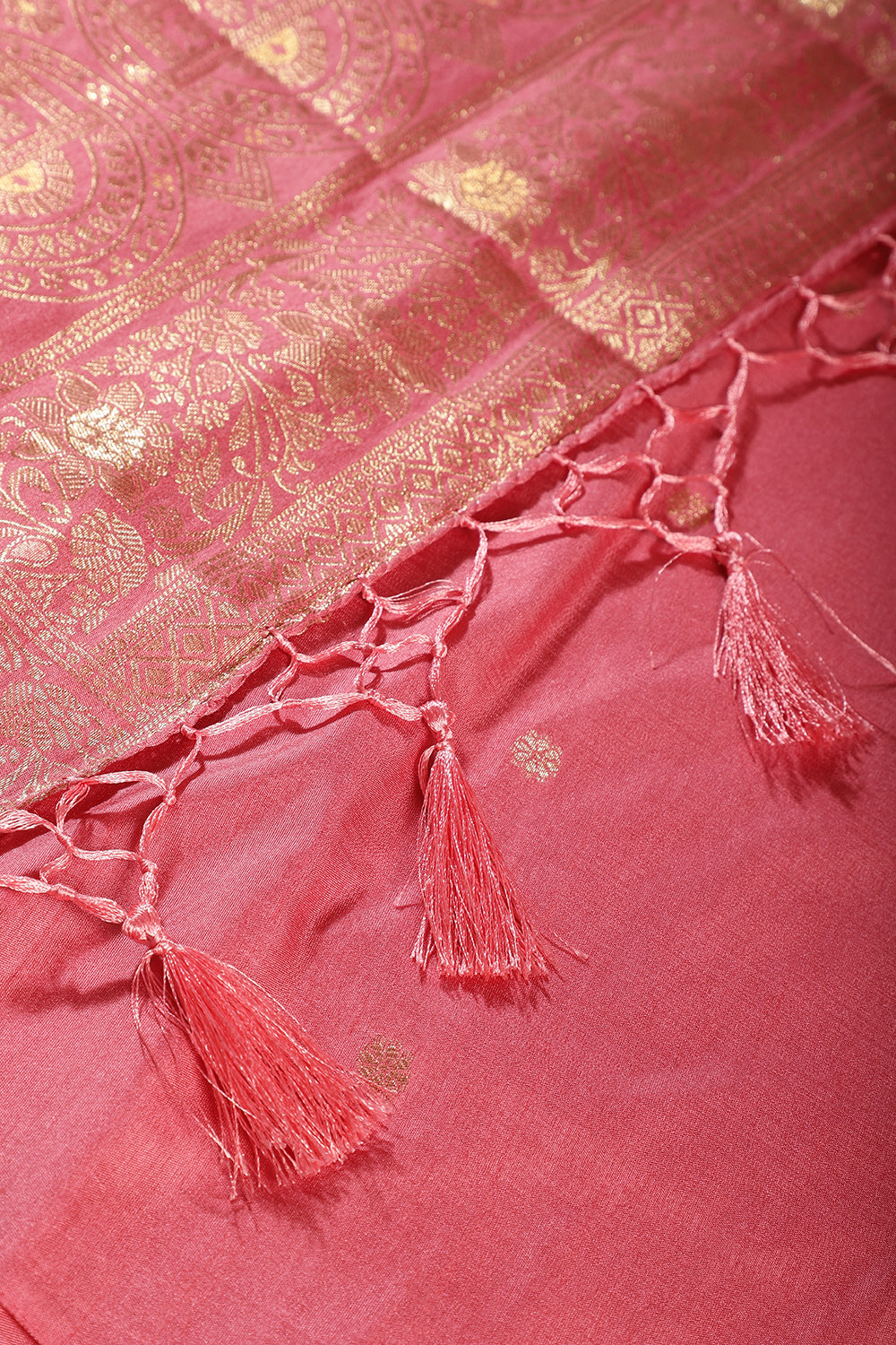 Dusty Pink Art Silk Zari Woven Saree