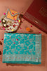 Sea Green Colour Banarasi Silk Woven Saree