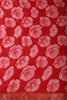 Red Chiffon Floral Printed Saree