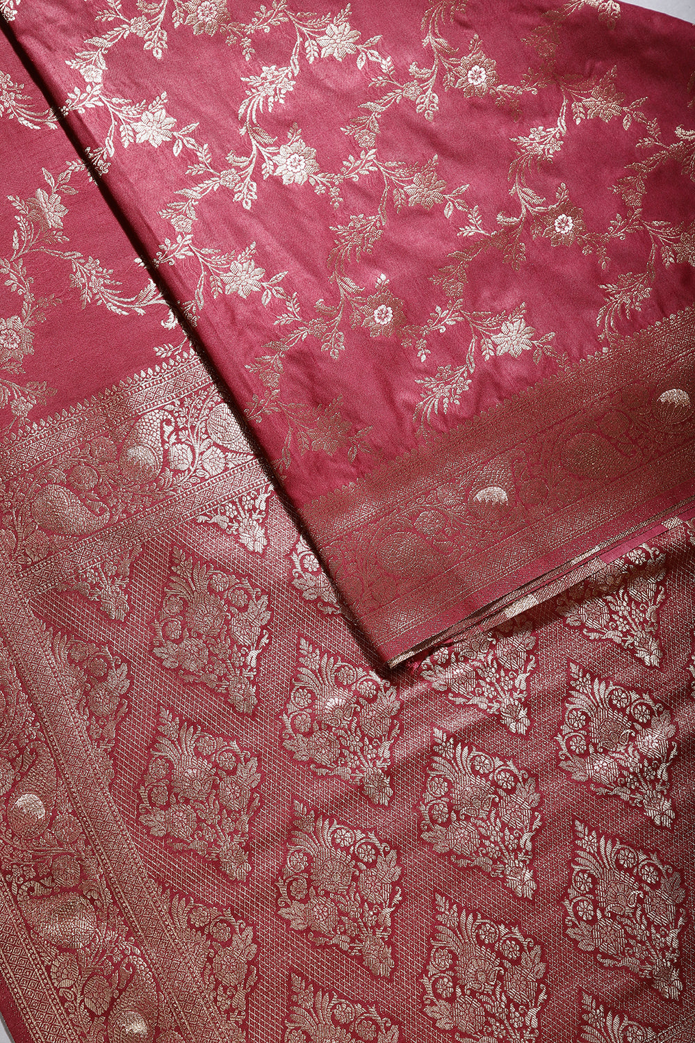 Wine Color Zari Woven South Silk Saree
