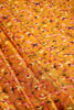 Mustard Color Chiffon Floral Zari Border Printed Saree