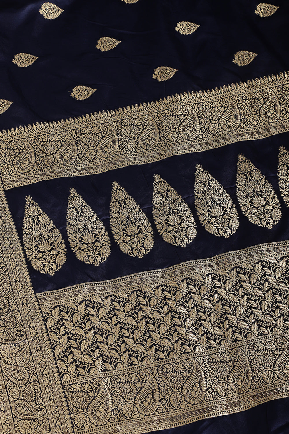 Navy Color South Silk Zari Woven Saree