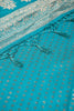 Teal Colour Cotton Silk Zari Woven Saree