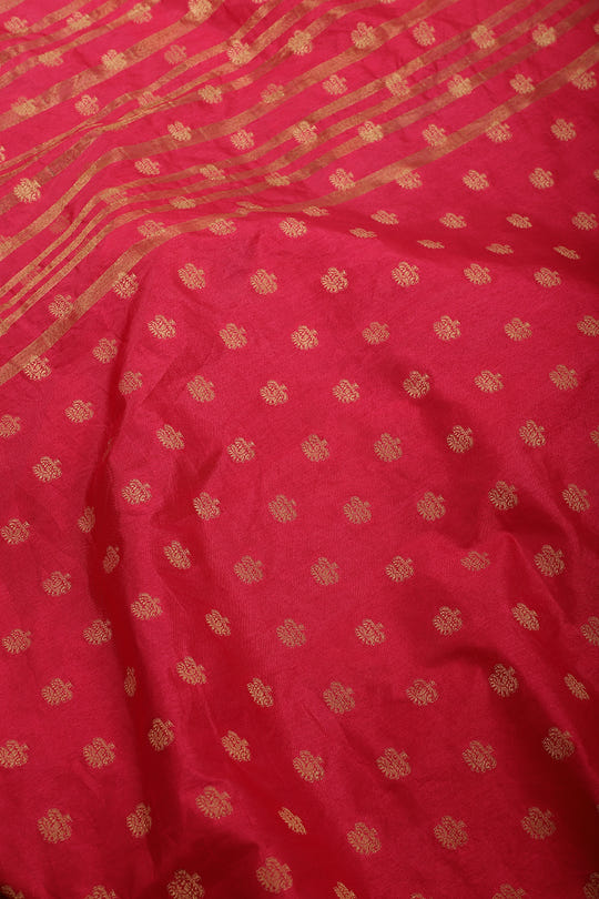 Fuchsia Pink Silk Zari & Resham  Woven Saree