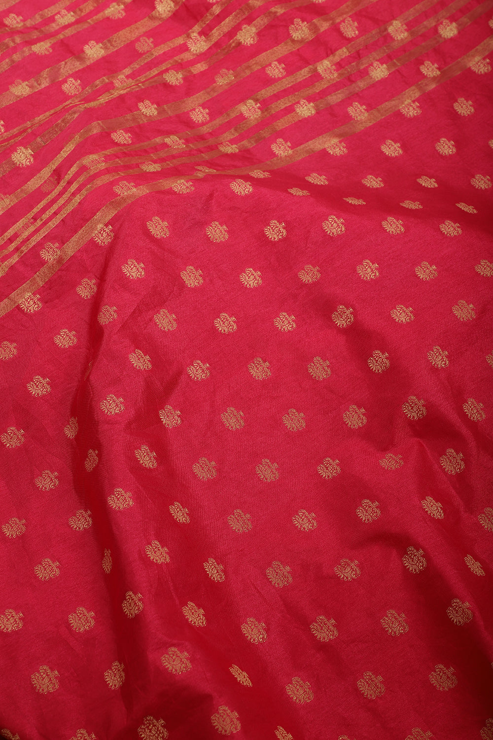Fuchsia Pink Silk Zari & Resham  Woven Saree