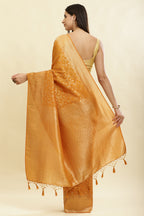 Mustard Lightweight Banarasi Silk Weaving Saree