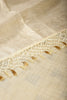 Beige & Grey Color Chanderi Cotton Zari Woven Saree
