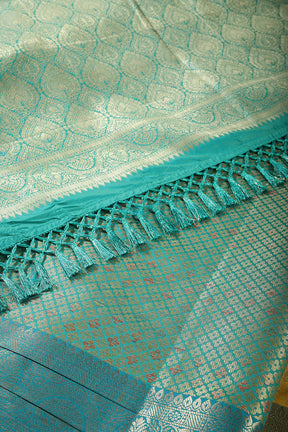 Olive Green Color Cotton Silk Woven Saree