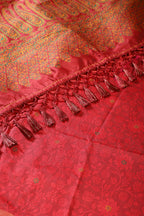 Green & Maroon Silk Resham And Zari Woven Saree