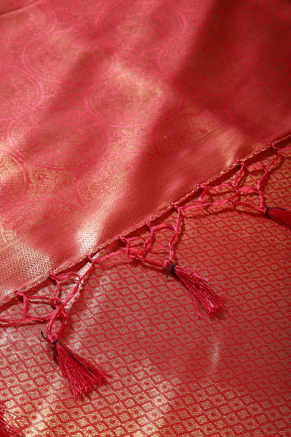 Fuchsia Pink Color Silk Resham and Zari Woven Saree
