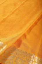 Mustard Chinon Crepe Swaroski Work Saree