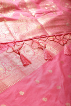 Pink Zari Woven South Silk Saree