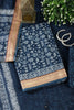Navy Warli Print Cotton Unstitched Suit Material