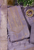 Lavender Banarsi Floral Woven Silk Unstitched Suit
