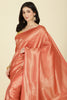 Dark Peach Colour Soft Silk Leheria Zari Woven Saree