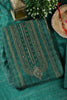 Green Silk Zari Woven And Bandhani Printed Unstitched Suit Fabric