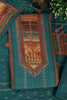 Teal Printed Spun Unstitched Suit Material