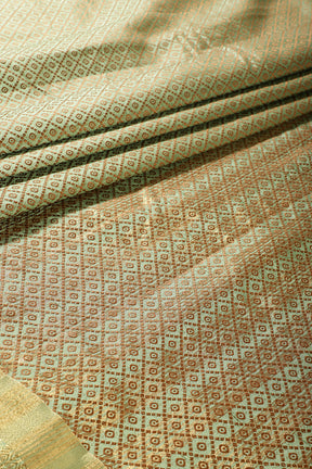 Mint Green Color Zari & Resham Weaving Silk Saree
