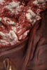 Seal Brown Color Chiffon Floral Printed Saree