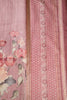 Dusty Pink Floral Printed Tussar Silk Saree