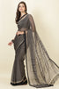 Black Georgette Printed Saree