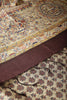 Wine Color Cotton Silk Madhubani Print Saree