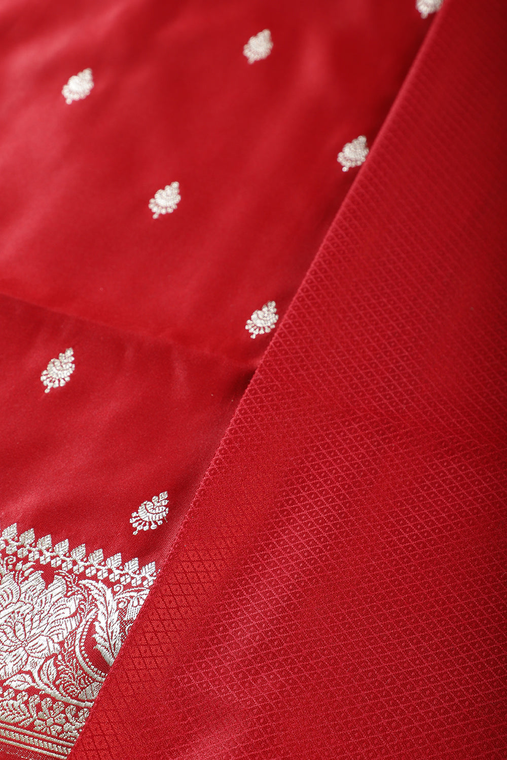 Red Banarsi Silk Zari Woven Saree