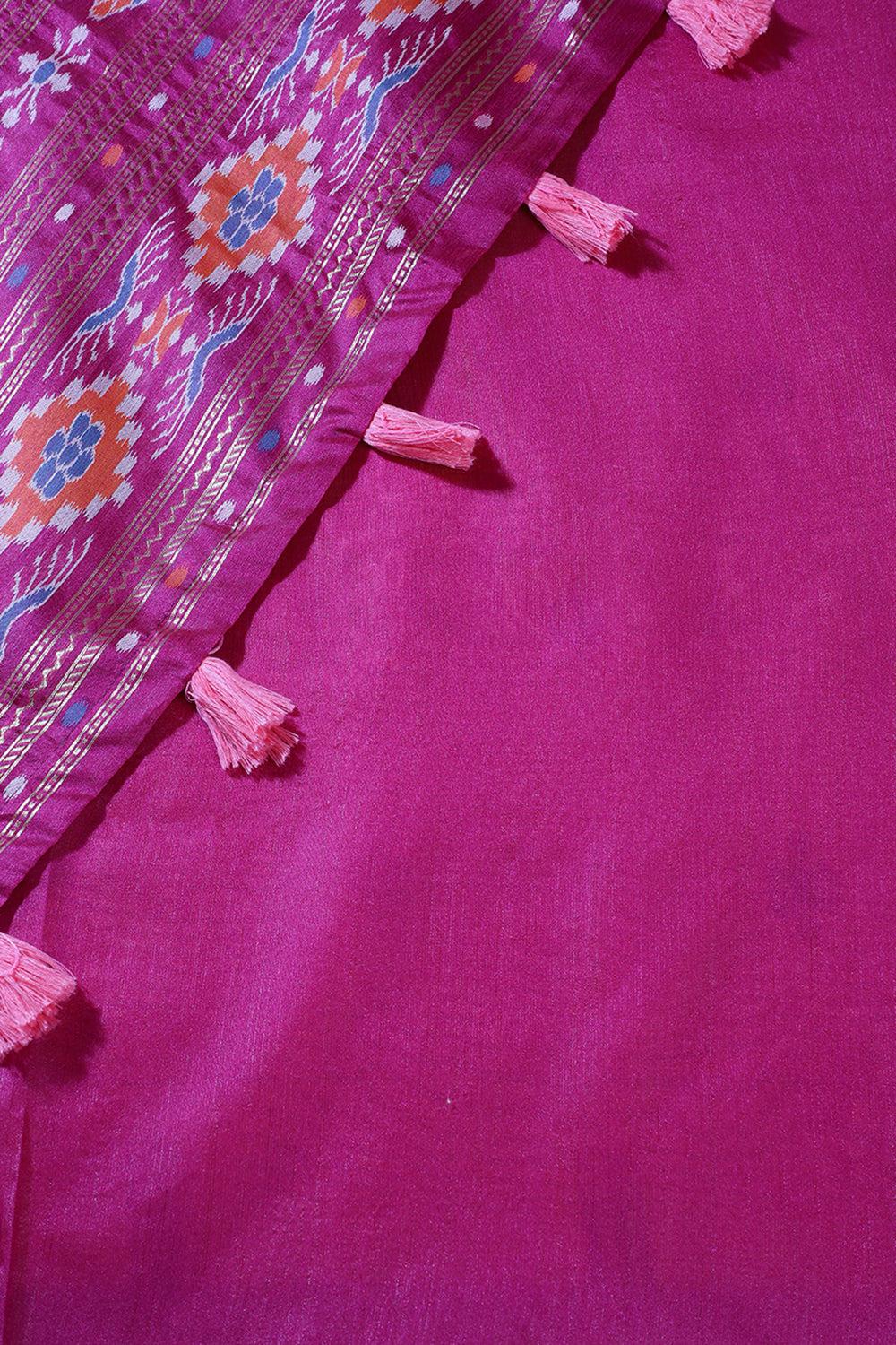 Coral Tussar Silk Reham Woven Saree