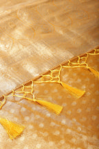 Mustard Tissue Silk Banarasi Woven Saree