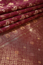 Wine Color Zari Woven South Silk Saree