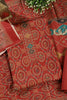 Rust Pashmina Digital Printed Unstitched Suit Material
