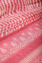 Pink Color Chiffon Leheriya Printed Saree