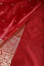 Maroon Banarsi Silk Zari Woven Saree