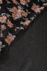 Black Zari Border & Floral Printed Chiffon Saree