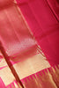 Magenta Pink Color Kanjivaram Pure Silk Handloom Gold Zari Saree with Temple Border