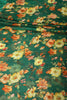 Bottle Green Color Floral Printed Chiffon Saree