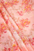 Baby Pink Color Floral Printed Chiffon Saree