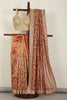 Copper Gold Pure Tissue Silk Saree with Aari & Zardozi Handwork
