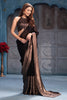 Black & Golden Georgette Sequins Embroidered Saree